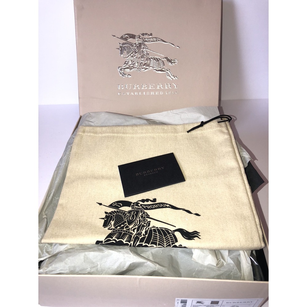 Burberry Boots Women's 9.5 Brown Suede Leaf Fringe Studs Ankle Runway 39.5 NEW - Picture 13 of 13